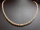 (RI4) 10k Yellow Gold Rope Chain / Necklace (4.3 Grams) Size 20" (3 MM)