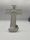 Baby Boy Baptism Precious Moments Ceramic Cross Figurine — photo 1