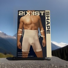 2 x ist Men's Shapewear Form Boxer Brief in Black Size S