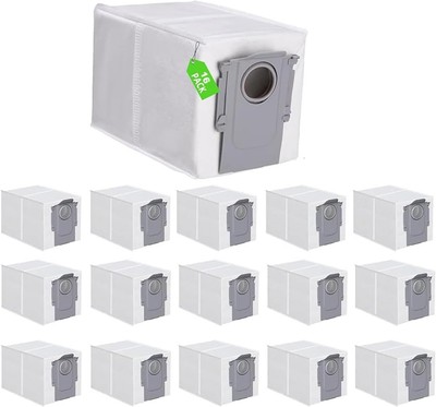 16 Pack Dust Bags Compatible with Roborock Q Revo Robot Qrevo MaxV S8 Max Ultra