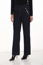 Frank Lyman 254922 Dark Blue Wide Leg Pull-On Jeans Original Price £215.00