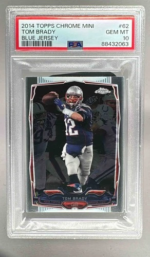 88432063 Tom Brady 2014 Topps Chrome #62 Blue Jerseys PSA 10