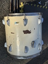 LUDWIG VINTAGE 70S 16  FLOOR TOM Drum for Parts W/ MOUNTS BLUE OLIVE Repair