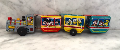 Tin Marx Disneyland Wind Up Train - Walt Disney Mickey Mouse - WORKS GREAT!