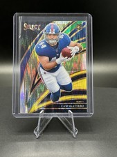 2025 Panini Select - Club Level Cam Skattebo #294 Green & Yellow Shock Prizm...