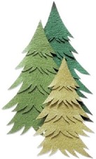 3 Pine Trees, scrapbook 3D embellishment Jolee's by You JJCE017B