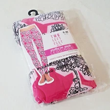 Two Left Feet, S/MD (4-10), PRETTY IN PINK LEGGINGS, New, Flower Power