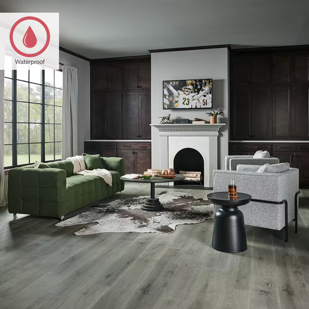 Outlast+ Montage Grey Oak 12 Mm T X 7.4 In. W Waterproof Laminate Wood  Flooring