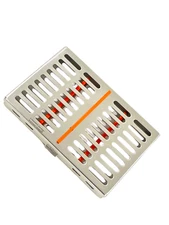 1 GERMAN DENTAL AUTOCLAVE STERILIZATION CASSETTE RACK BOX TRAY FOR 10 INSTRUMENT