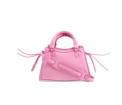 BALENCIAGA Mini Neo Classic Hardware City Rose Berlingot / Pink
