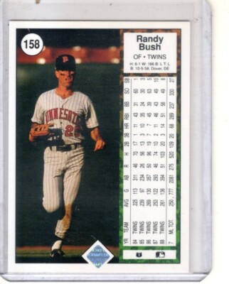 1989 Upper Deck - #158 Randy Bush Minnesota Twins baseball card | eBay