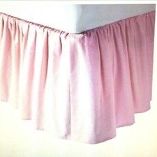 Zack  Tara Gathered Cotton Dust Ruffle Crib Skirt Nursery Pink 52"x28" 14" Drop