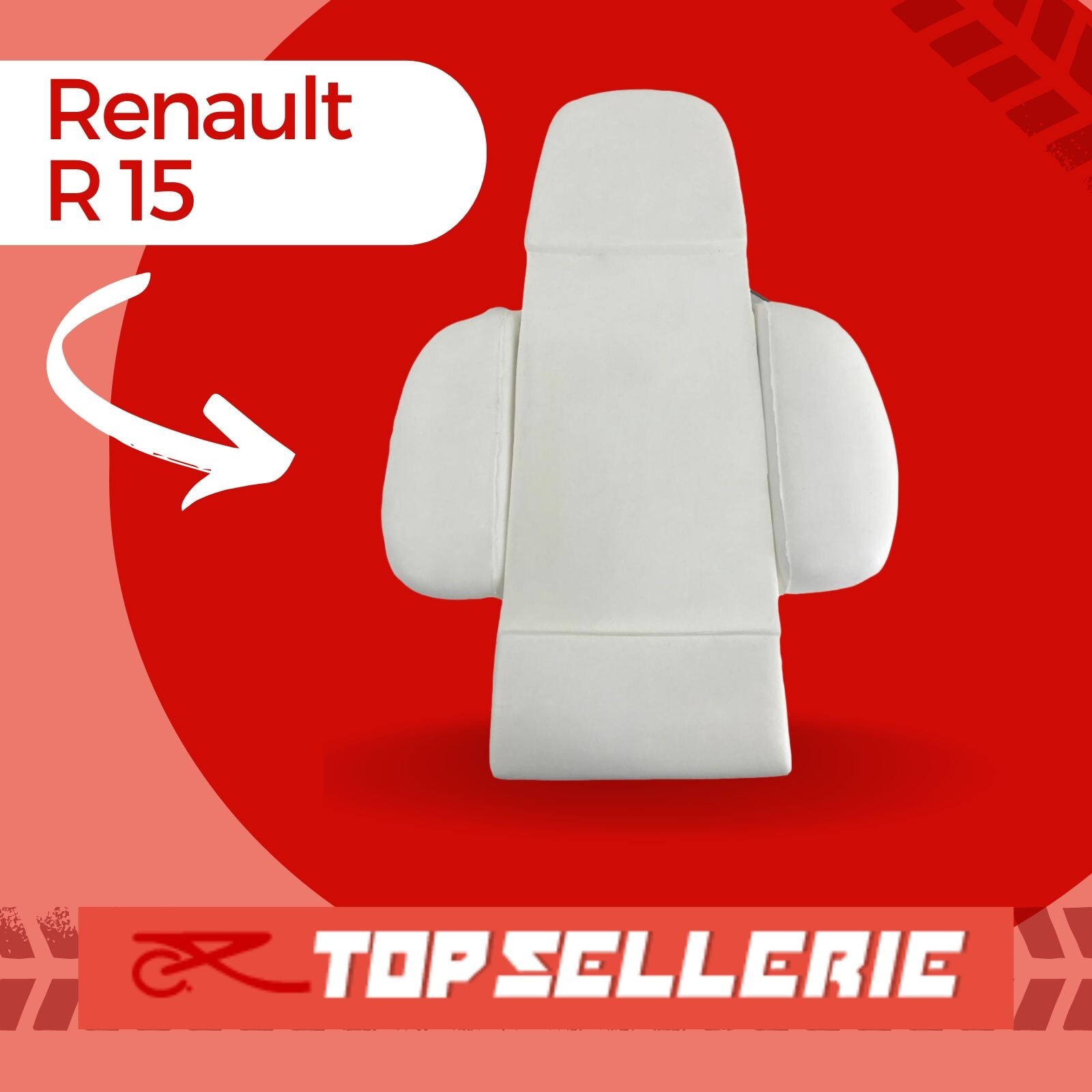 Mousse pour Renault R 15 Top Sellerie Auto MA0036 contre l'affaissement des sièges