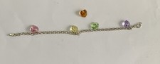 Warren James Sterling Silver Bracelet with 5 Swarovski Elements Stone