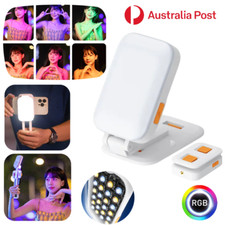 Selfie Stand Holder LED Fill Light Portable Handle Universal Vlogging Video RGB