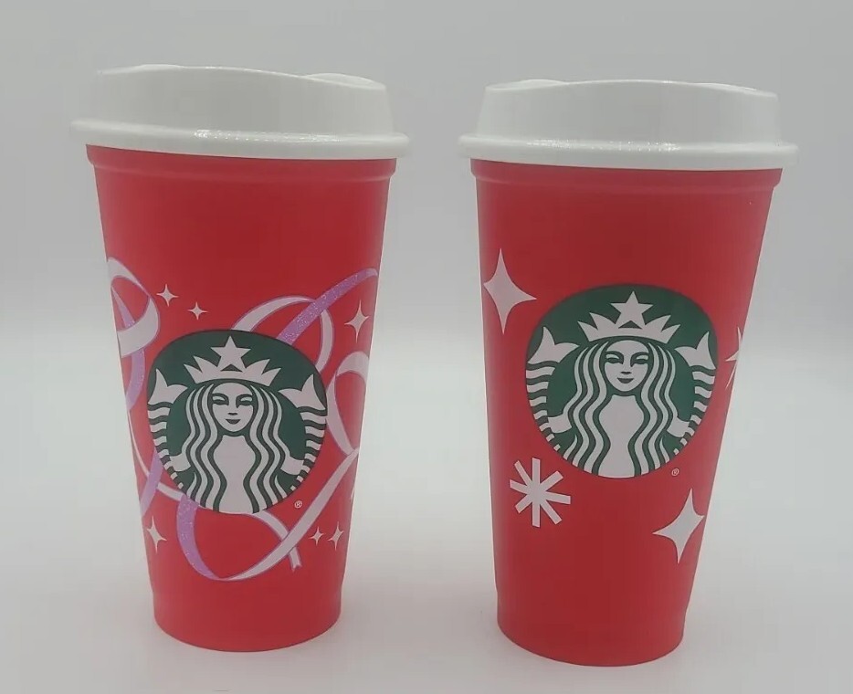 Starbucks 2022 Limited Edition Reusable Holiday Cups Celebrating 25 & 50  Years.