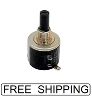 (1x) 500 Ohm - 2W - 5% - 10-Turn - 1/4" Shaft Wirewound Potentiometer - 73JB-500