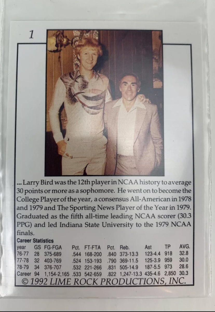 1992 Ltd Edition Larry Bird Hologram Card Set by Lime Rock Factory Sealed