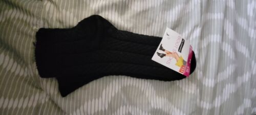 No Nonsense womens boot socks 2 pairs shoe size 4-10 made in usa Black  - Picture 1 of 3