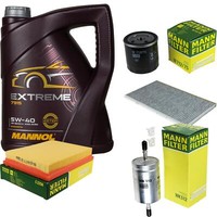 MANN-FILTER Inspektionspaket Mannol 5L Extreme 5W-40 FüR Opel Corsa B 1.4I 1.2I