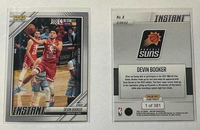 Devin Booker - 2021-22 Panini Instant NBA All-stars #8 - Team Durant - #1 Of 381
