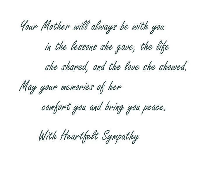 Tarjeta de condolencia por pérdida de madre o padre con versículo personalizado en el interior Foto 3 de 4