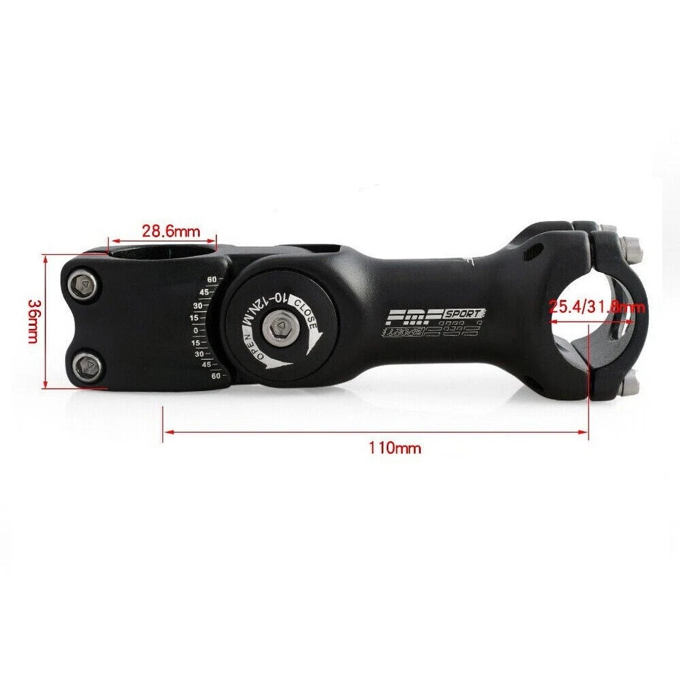 Road Bike Stem Riser 25.4mm 110mm Mountain Adjustable MTB Bicycle Handlebar - Image 3 of 4
