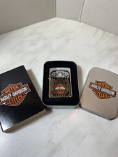ZIPPO  LIGHTER  BARRETT SMITHE HARLEY DAVIDSON GHOST RIDER  TIRE  NEW  1996