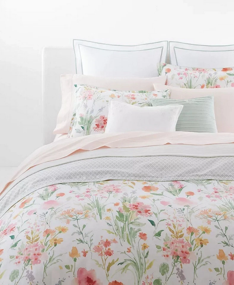 Ralph Lauren Marguerite Floral Duvet Cover 3-Pcs Set $385 Green Multi Queen - Image 2 of 4