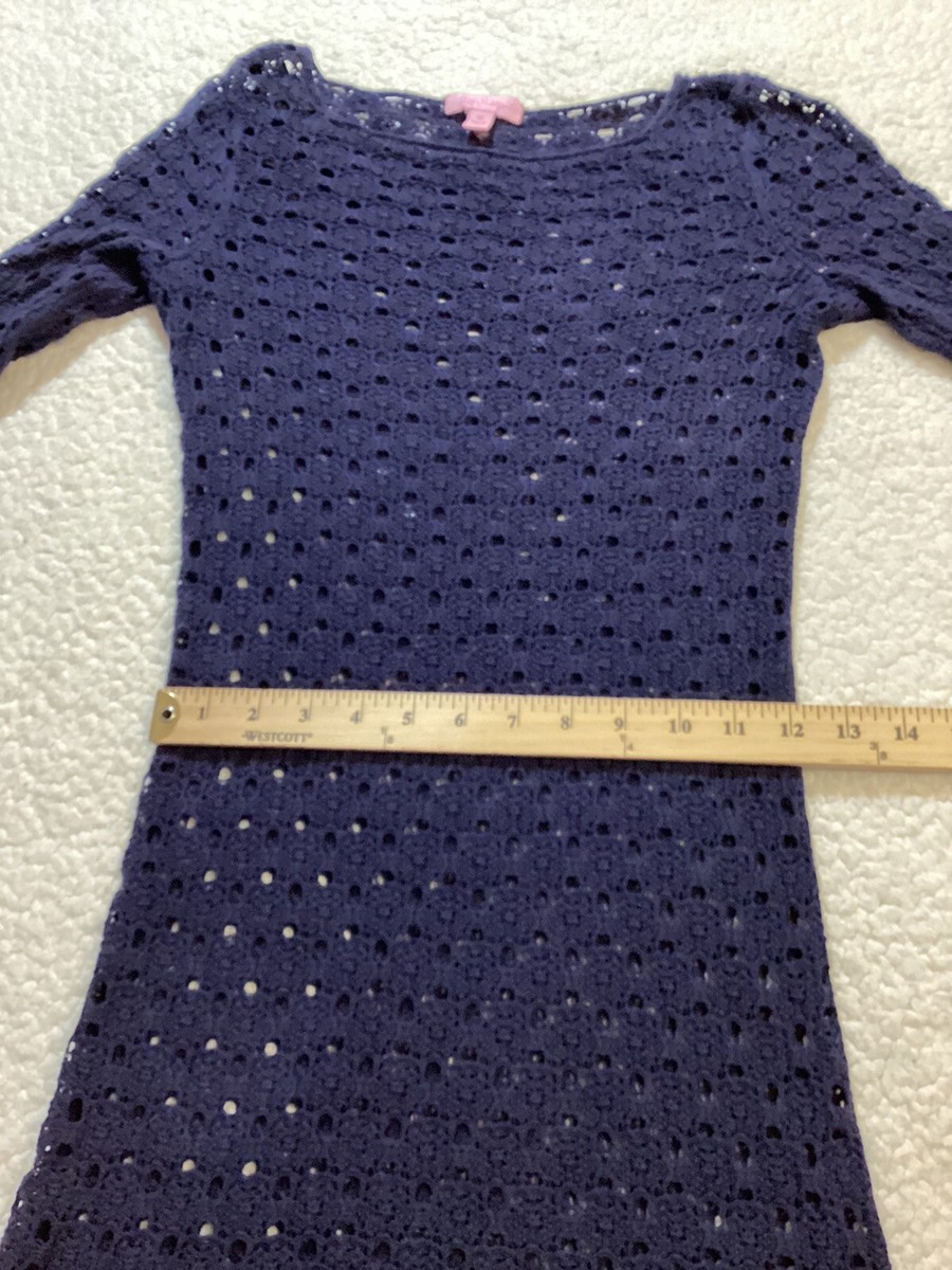Lilly Pulitzer Navy Blue Flutter Sleeve Crochet Dress , Size XS, Preowned | eBay Lilly Pulitzer Navy Blue Flutter Sleeve Crochet Dress , Size XS, Preowned | eBay