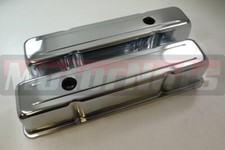 Chevy Small Block Sbc Chrome Steel Tall Valve Cover 283 305 327 400 No-baffled Chevy Small Block Sbc Chrome Steel Tall Valve Cover 283 305 327 400 No-baffled