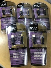 Lot of 5 - Belkin Gold Series High-Speed USB 2.0 Cable 10 ft 5559