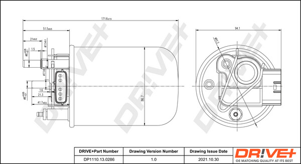 Dr!ve+ DP1110.13.0286 Kraftstofffilter FÜR Nissan-image