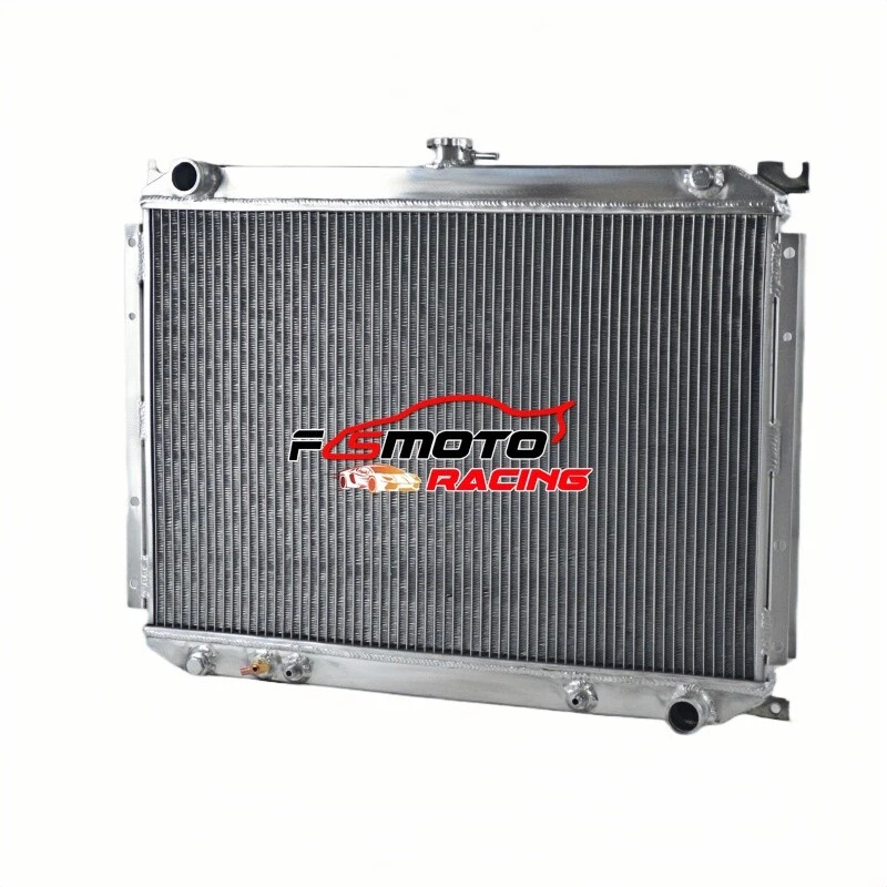 Radiador de aluminio + cubierta + ventiladores para Nissan Máxima GL GXE SE 1985-1988 6Cy 3,0 L AT Foto 3 de 4