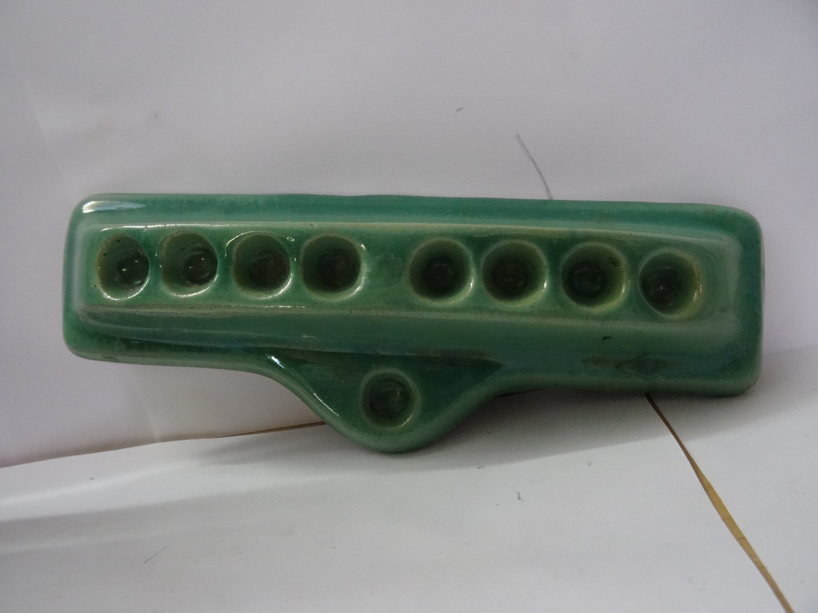 Israel Israeli ceramic Vintage HANUKA MENORA Chanukah menorah signed