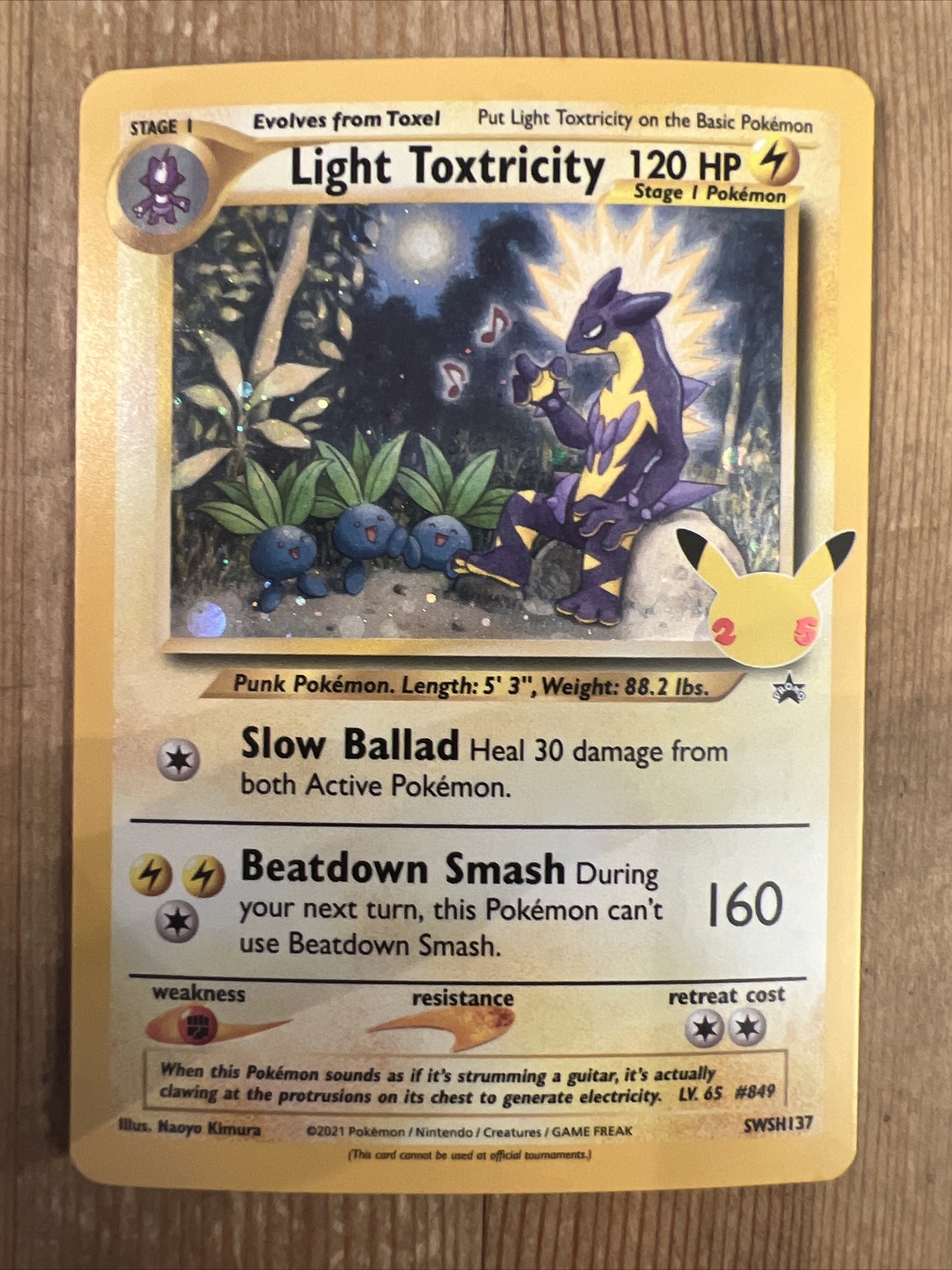 Light Toxtricity SWSH137 Holo Promo Celebrations Pokemon 2021 NM eBay