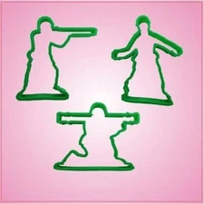 Green Army Men Cookie Cutter Set 3.5"