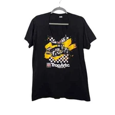 Vintage Racing Race Car Trop Artic Route 66 VTG Single Stitch Shirt Checkered