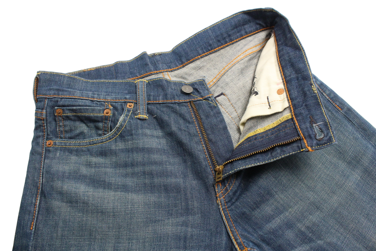 Jeans Levi's 511 Homme - Taille W34/L30 - Bleu Foncé Délavé Moustaches - Slim Fit - Occasion Très Bon état