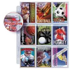 (10 Pages) Ultra Pro 9-Pocket Page with Secure Flap Platinum Trading Card Pages