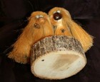 VTG Coconut Husk Creature Monster Sculpture Tiki Bar Decor All Natural  w/ tag — photo 3
