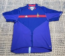 VTG Y2K FRANCE NATIONAL TEAM 2004 HOME FOOTBALL SHIRT JERSEY ADIDAS BLUE XL