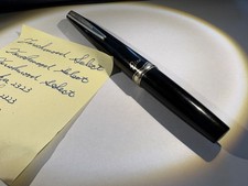 Pilot Elite Vintage Fountain Pen 18K-750 F Nib Black Silver Japan Tested 260730