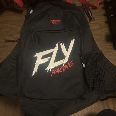 Fly Racing Jump Backpack Graphic Logo Black Gear MX Motocross Bag Nice Condition