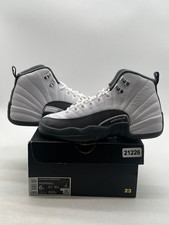 Jordan 12 Retro White Dark Grey GS 6Y Lightly Worn Pre-Owned Size 6Y