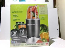 NUTRIBULLET MAGIC BULLET 600 WATT MOTOR 12 PIECE SET NB-WL007-02 NEW OPEN BOX