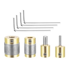 4PCS Grinder Accessories for Stained Glass, Diamond Drilling Shaping Heads