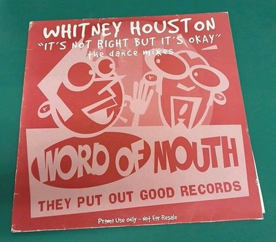 Whitney Houston,  It's Not Right but It's Okay - The Dance Mixes, 2×12'' Promo