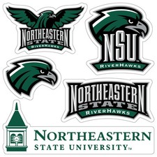 Northeastern State University Riverhawks Sticker Multipack - College Spirit Set