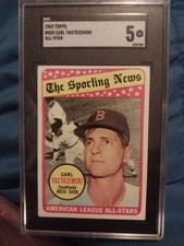 1969 Topps - The Sporting News  Carl Yastrzemski, SGC 5 Plus 3 Free Vintage Card